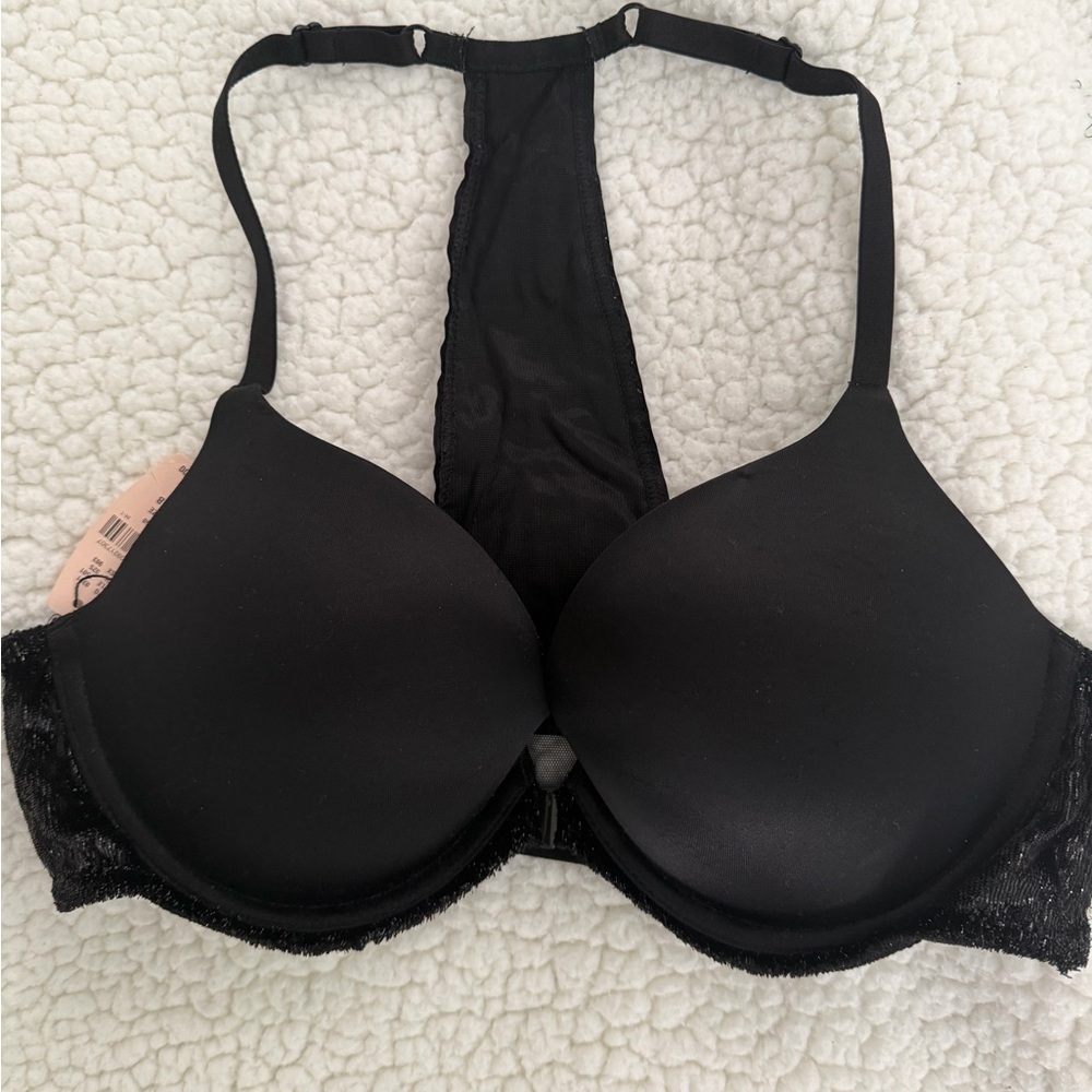 Victoria’s Secret Black velvet/lace bra 36B